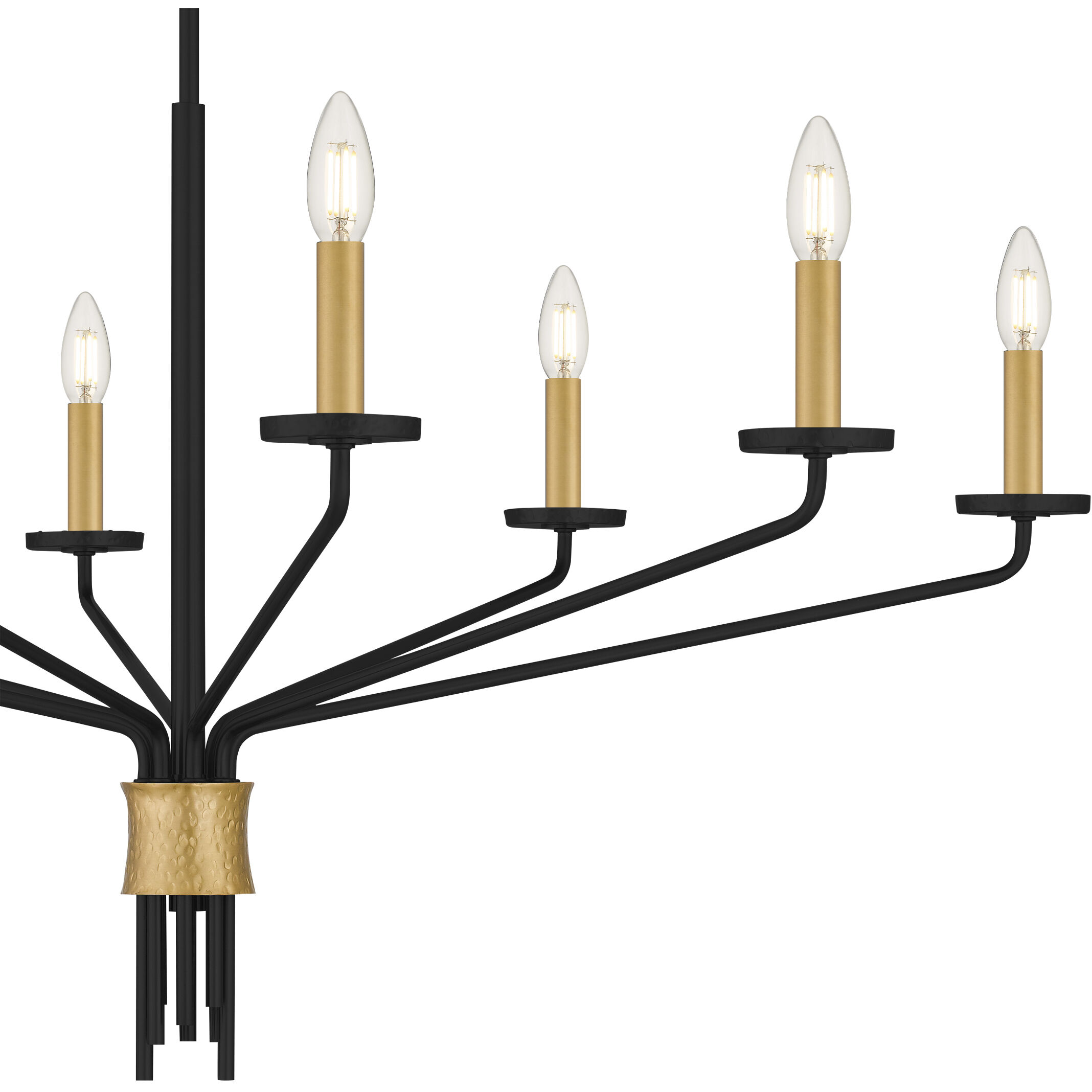 Alexander 8 Light 40 inch Matte Black Chandelier Ceiling Light