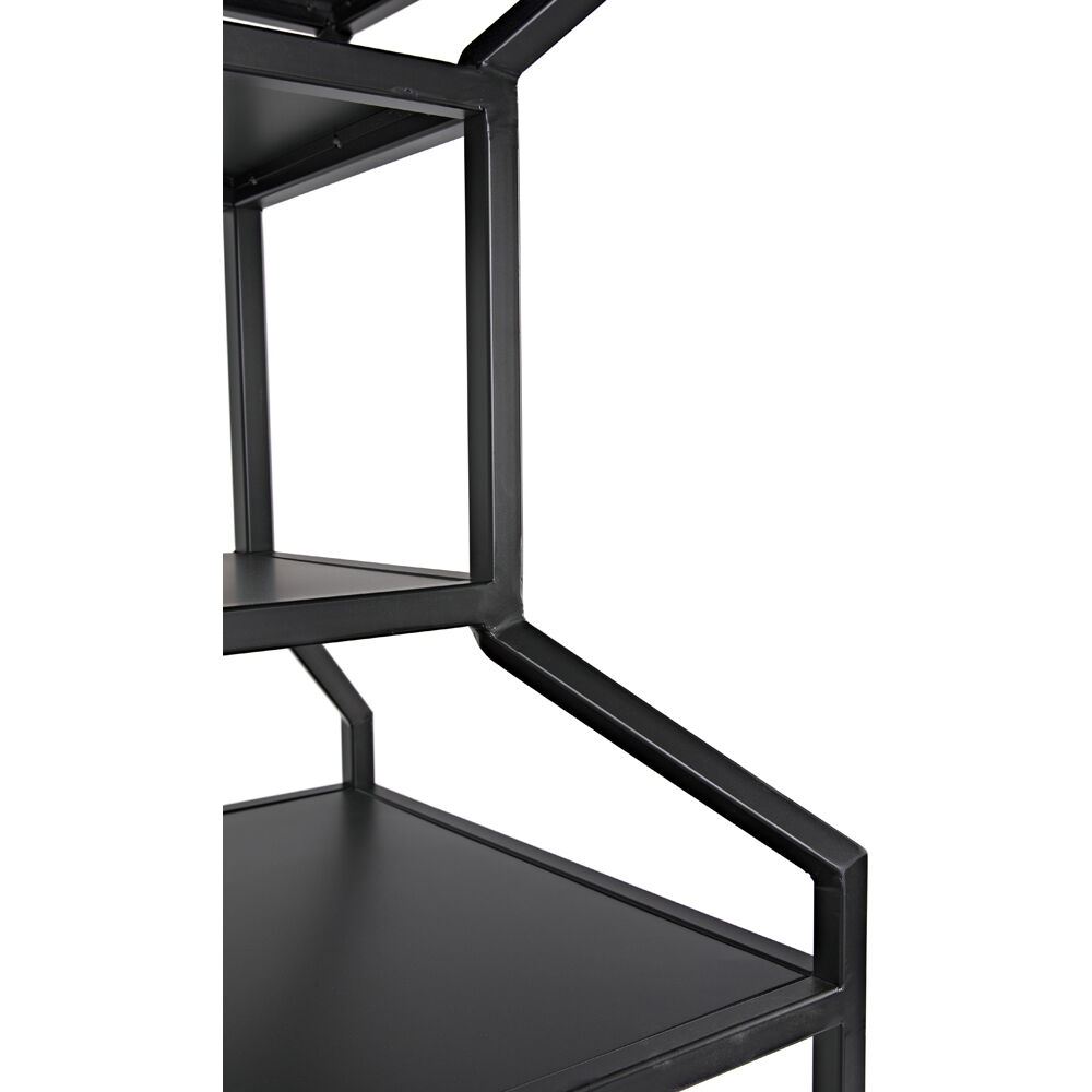 Downtown A Matte Black Bookcase