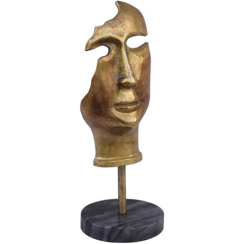 Mask On Stand Gold Wall Sculpture