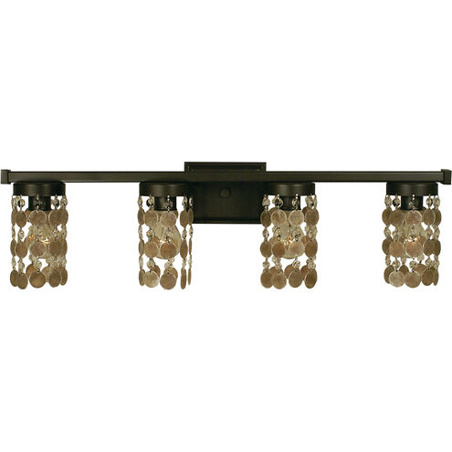 Naomi 4 Light 30 inch Mahogany Bronze Sconce Wall Light