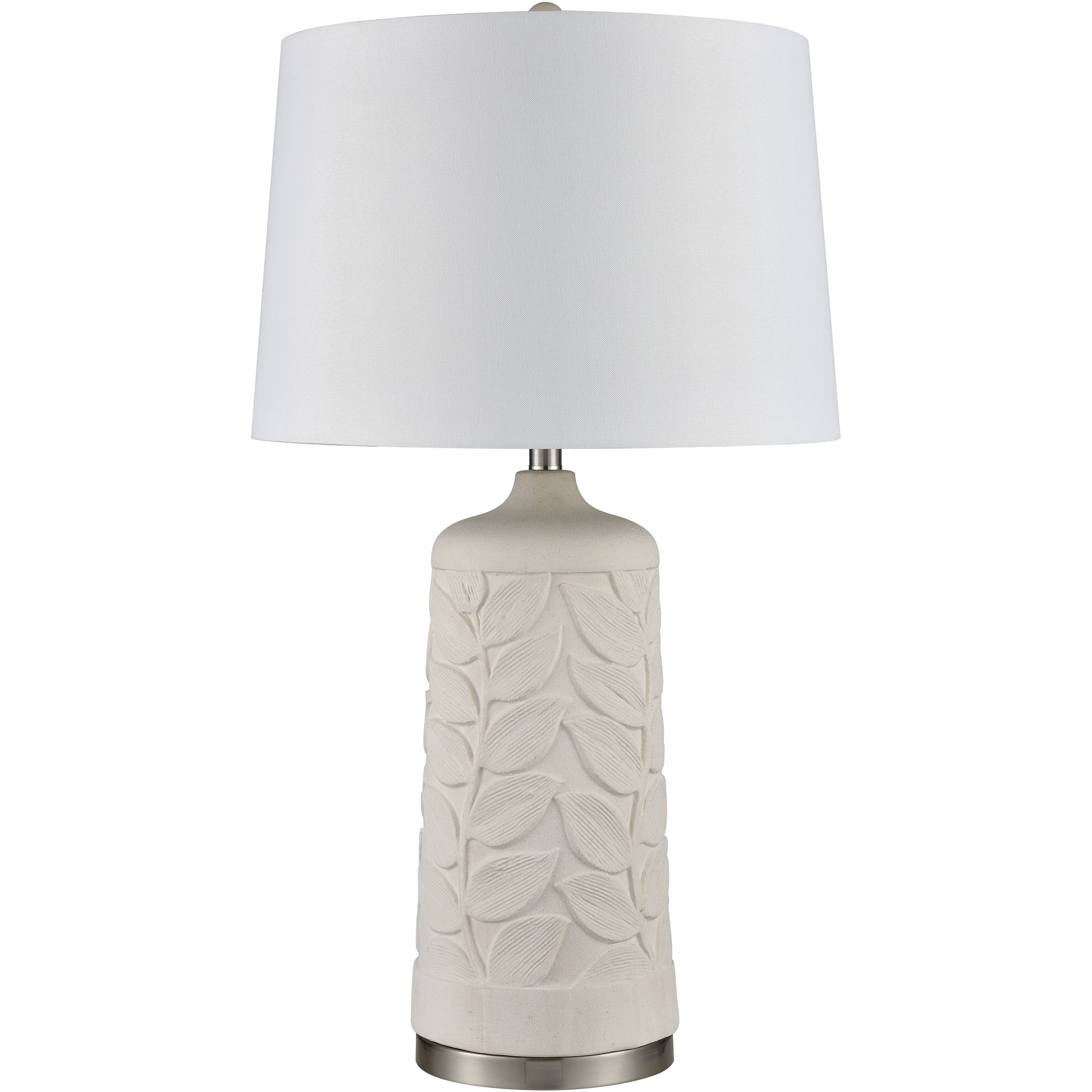 Penny 32.5 inch 150 watt White Table Lamp Portable Light