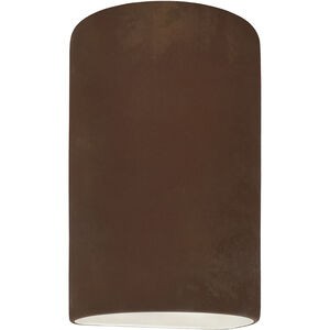 Ambiance Cylinder LED 7.75 inch Real Rust Wall Sconce Wall Light, Large