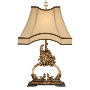 MarketPlace 28 inch 100 watt Old Gold Table Lamp Portable Light 