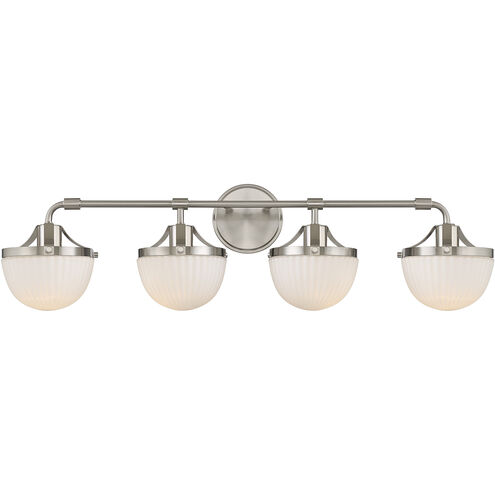 Meredith 4 Light 33 inch Satin Nickel Bathroom Vanity Light Wall Light