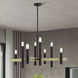 Helsinki 8 Light 38 inch Bronze with Antique Brass Accents Chandelier Ceiling Light