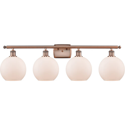 Ballston Athens 4 Light 36 inch Antique Copper Bath Vanity Light Wall Light