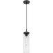 Downtown Urban Lincoln 1 Light 4.5 inch Matte Black Pendant Ceiling Light in Clear