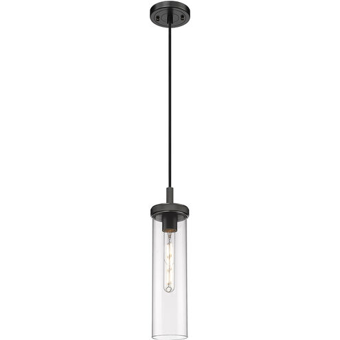 Downtown Urban Lincoln 1 Light 4.5 inch Matte Black Pendant Ceiling Light in Clear