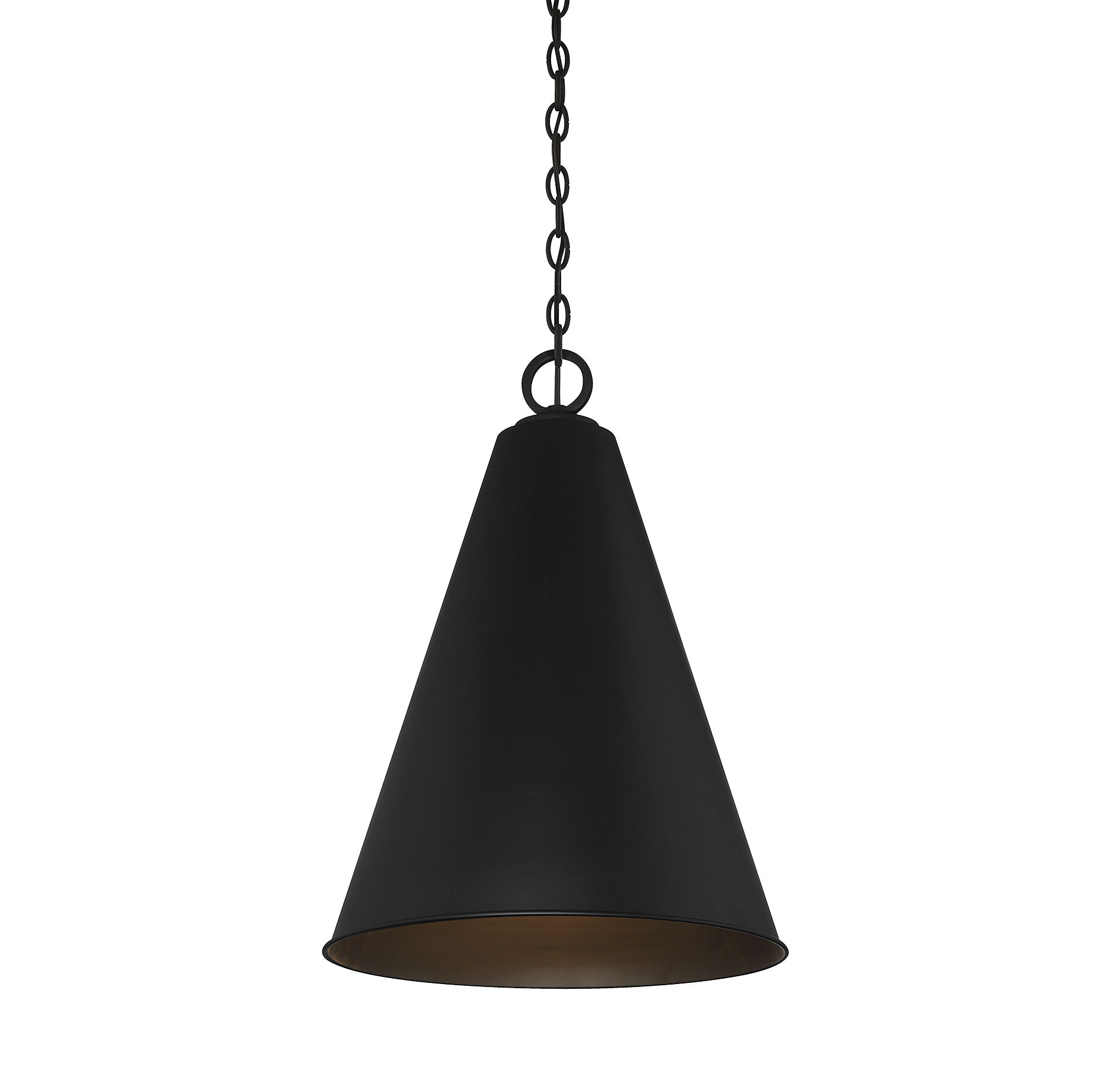Contemporary 1 Light 18 inch Matte Black Pendant Ceiling Light