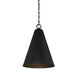 Contemporary 1 Light 18 inch Matte Black Pendant Ceiling Light
