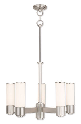 Weston 5 Light 24 inch Brushed Nickel Dinette Chandelier Ceiling Light