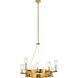 Cleara 9 Light 32 inch Fox Gold Chandelier 1 Tier Large Ceiling Light, 1 Tier Large