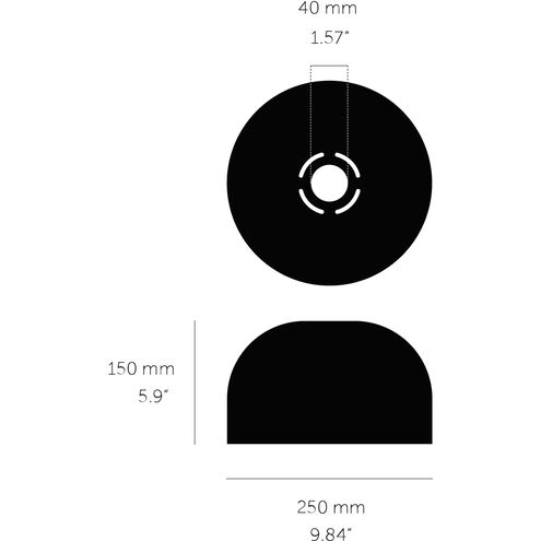 Forked Burnt Steel 9.84 inch Light Shade
