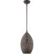 Charlton 1 Light 9 inch Bronze with Antique Brass Accents Pendant Ceiling Light