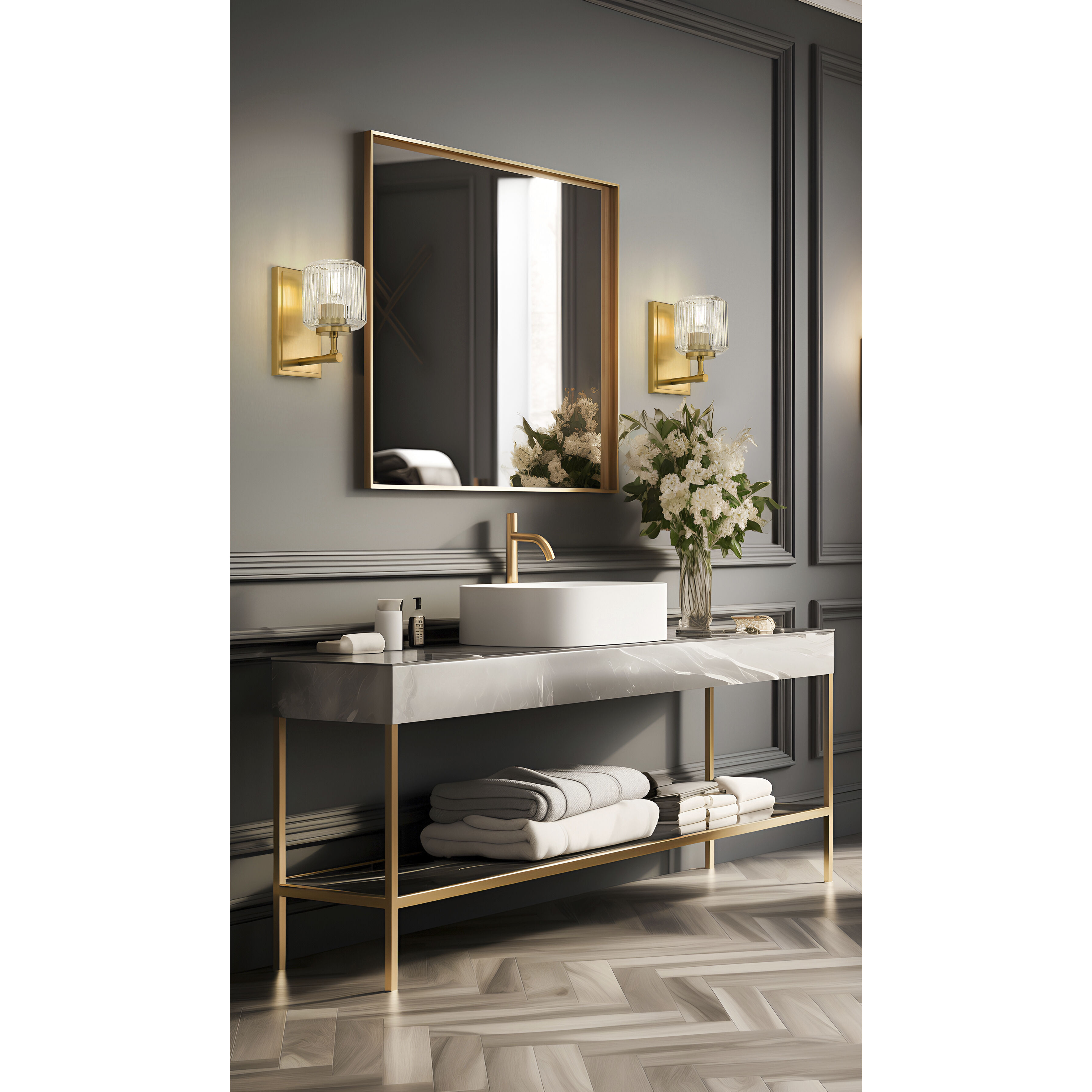 Landon Wall Sconce Wall Light in Modern Gold