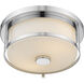 Savannah 2 Light 11 inch Chrome Flush Mount Ceiling Light