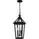 Boulevard 3 Light 9.5 inch Matte Black Outdoor Hanging Lantern, Large