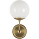 Alora Mood Fiore 1 Light 6 inch Brushed Gold Bath Vanity Light Wall Light