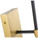 Eclipse 1 Light 5 inch Brass and Black Wall sconce Wall Light