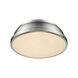 Duncan 2 Light 14 inch Pewter Flush Mount Ceiling Light, Damp