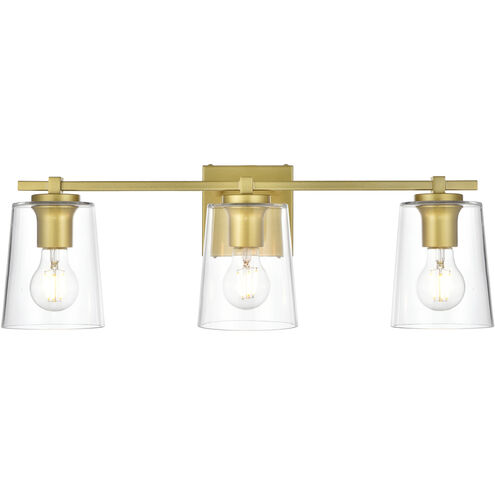 Kacey 3 Light 23 inch Brass Bath Sconce Wall Light