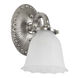 Traditional Brass 1 Light 5 inch Pewter Bath Sconce Wall Light
