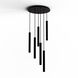 Combi LED 18 inch Matte Black Pendant Ceiling Light, Suspension / Flush Mount 2-in-1