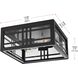 Harley 2 Light 11 inch Black Outdoor Flush Mount