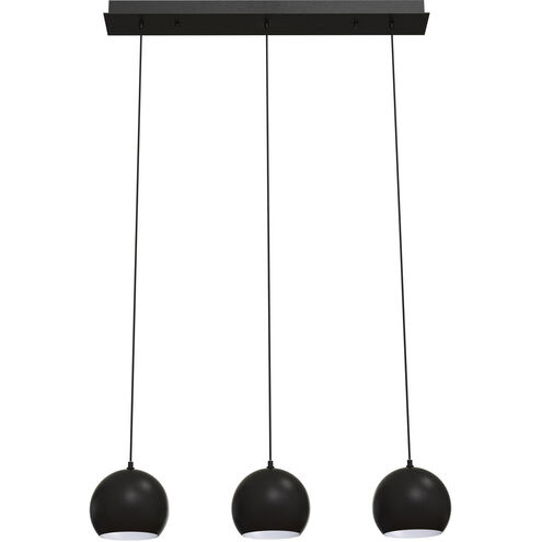 Roxy 3 Light 36 inch Black Triple Linear Pendant Ceiling Light