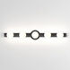 Cabaret 5 Light 27.56 inch Matte Black Bathroom Wall Light