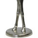Equestrian 24.5 X 16 inch Nickel Plated and Clear Accent Table