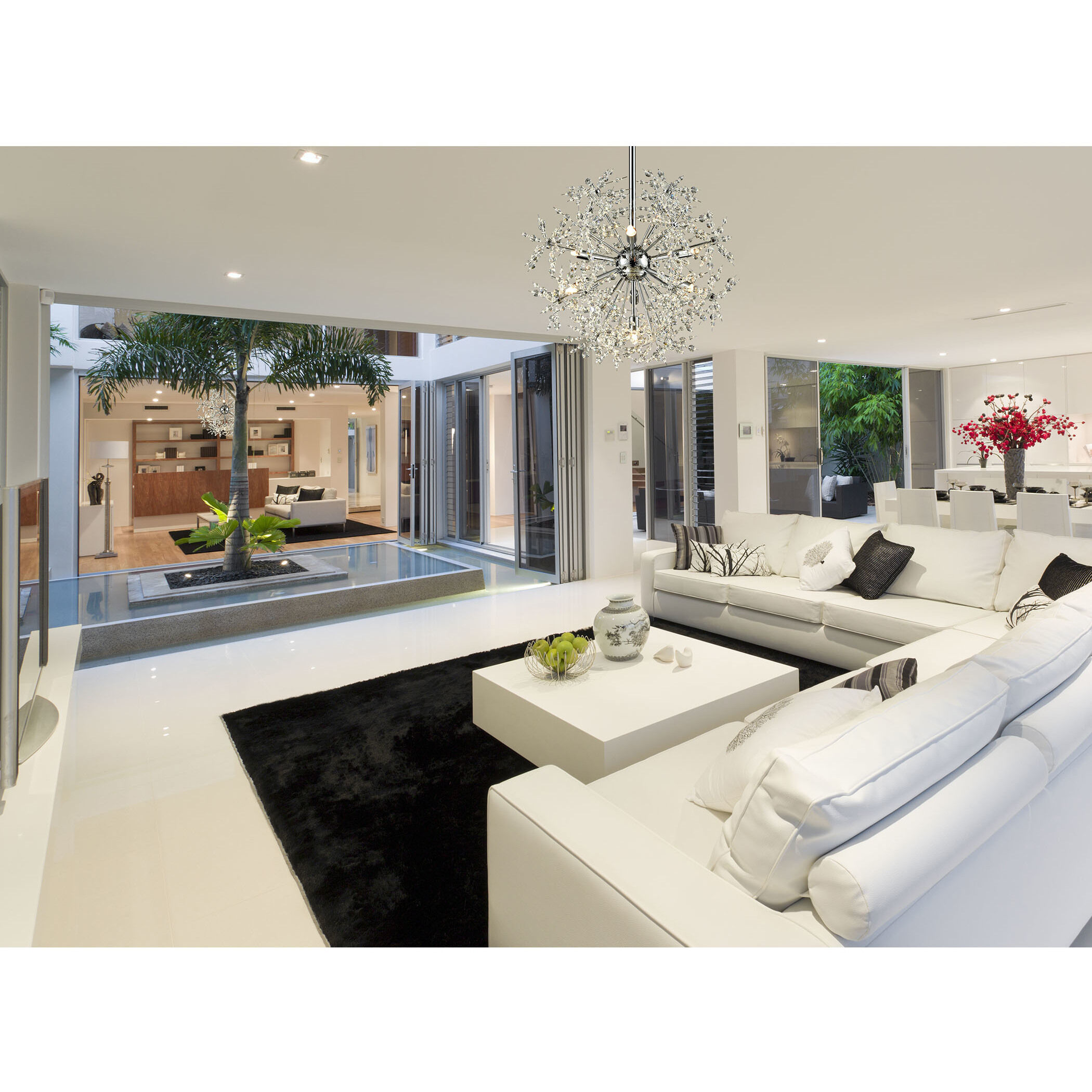 Snowburst 7 Light 20 inch Polished Chrome Chandelier Ceiling Light