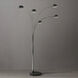 Mushroom 85 inch 40.00 watt Black Nickel and Black Arc Floor Lamp Portable Light