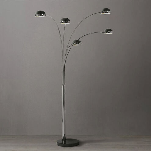 Mushroom 85 inch 40.00 watt Black Nickel Arc Floor Lamp Portable Light