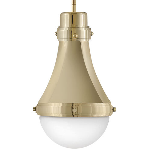 Oliver 1 Light 9 inch Bright Brass Indoor Pendant Ceiling Light