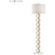 Castile 62 inch 60 watt Gold Leaf with Clear Floor Lamp Portable Light