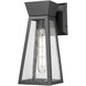 Lucian LED 12 inch Black Outdoor Wall Light