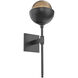 Cabochon LED 7.7 inch Matte Black Sconce Wall Light in 3000K LED, Bronze, Belvedere