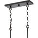 Oakland 8 Light 32.5 inch Black Linear Chandelier Ceiling Light
