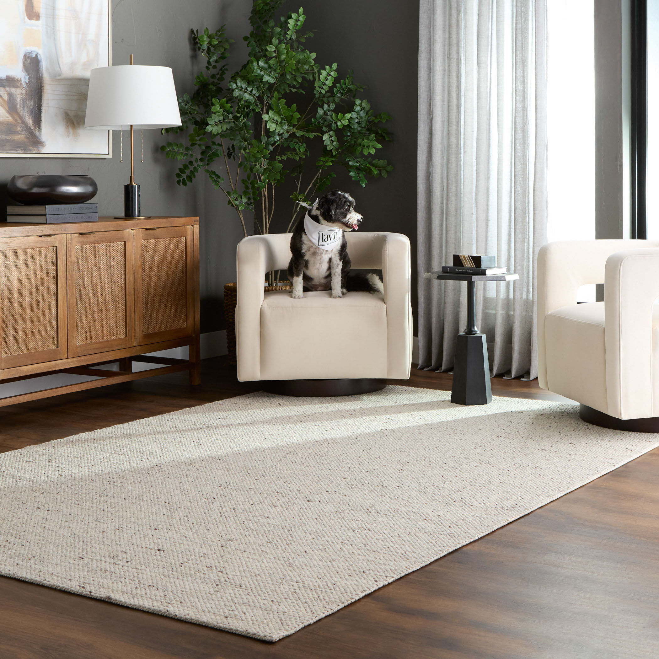 Brinda 90 X 63 inch Neutral Rug in 5 x 7