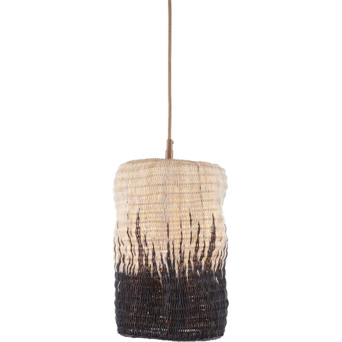 Comme Des Paniers 1 Light 9.25 inch Khaki/Black Cylinder Pendant Ceiling Light