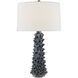 Sunken 31.5 inch 150 watt Blue Drip Glaze Table Lamp Portable Light