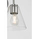 Senda 1 Light 8.5 inch Brushed Nickel Bath Vanity Wall Light in Clear Glass