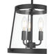 Adabella 3 Light 12.25 inch Matte Black Semi-Flush Mount Ceiling Light