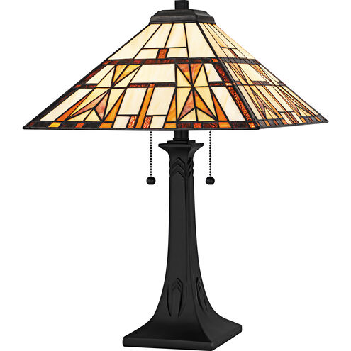 Kaylor 23 inch 75.00 watt Matte Black Table Lamp Portable Light, Small