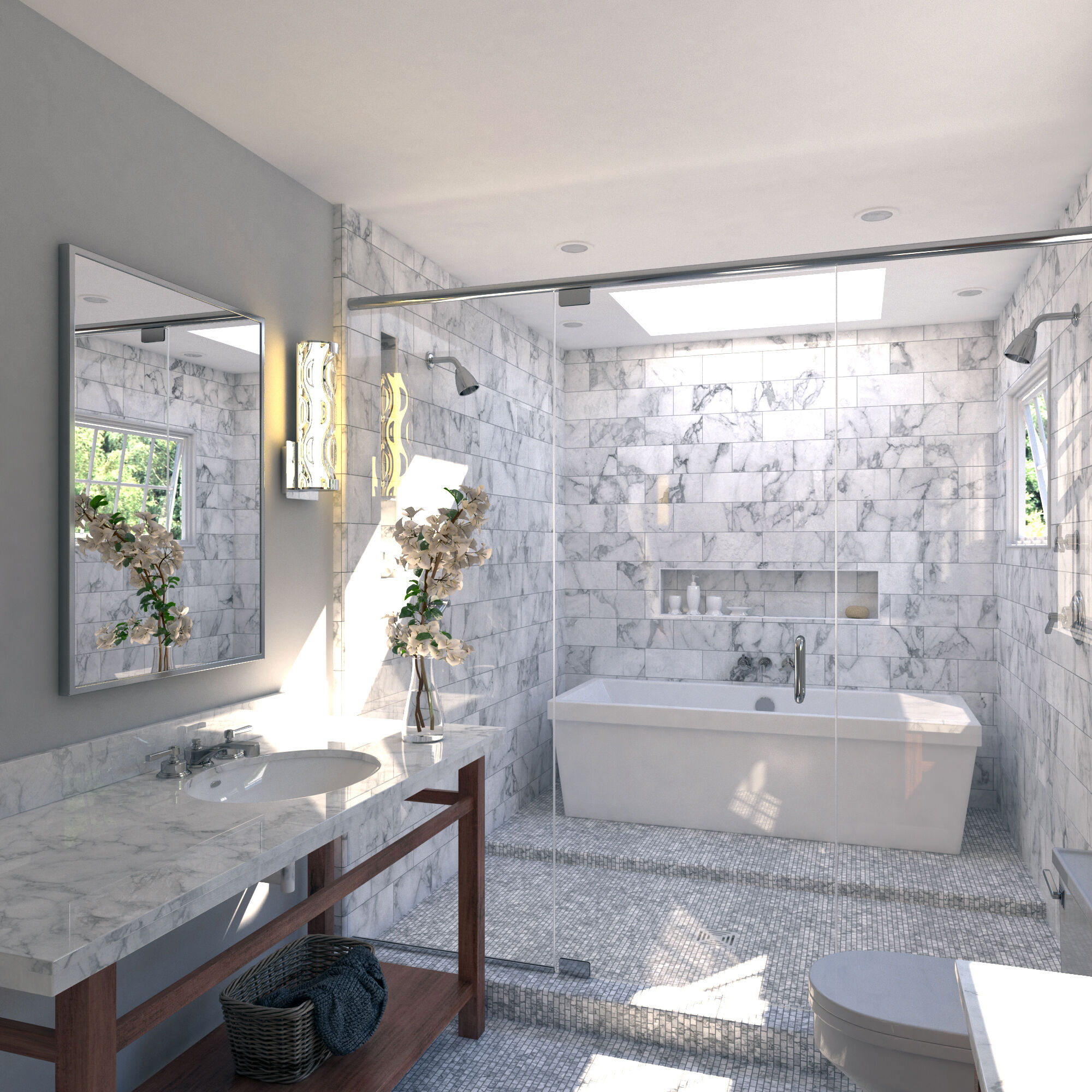 Marseille LED 4.75 inch Chrome Bathroom Light Wall Light