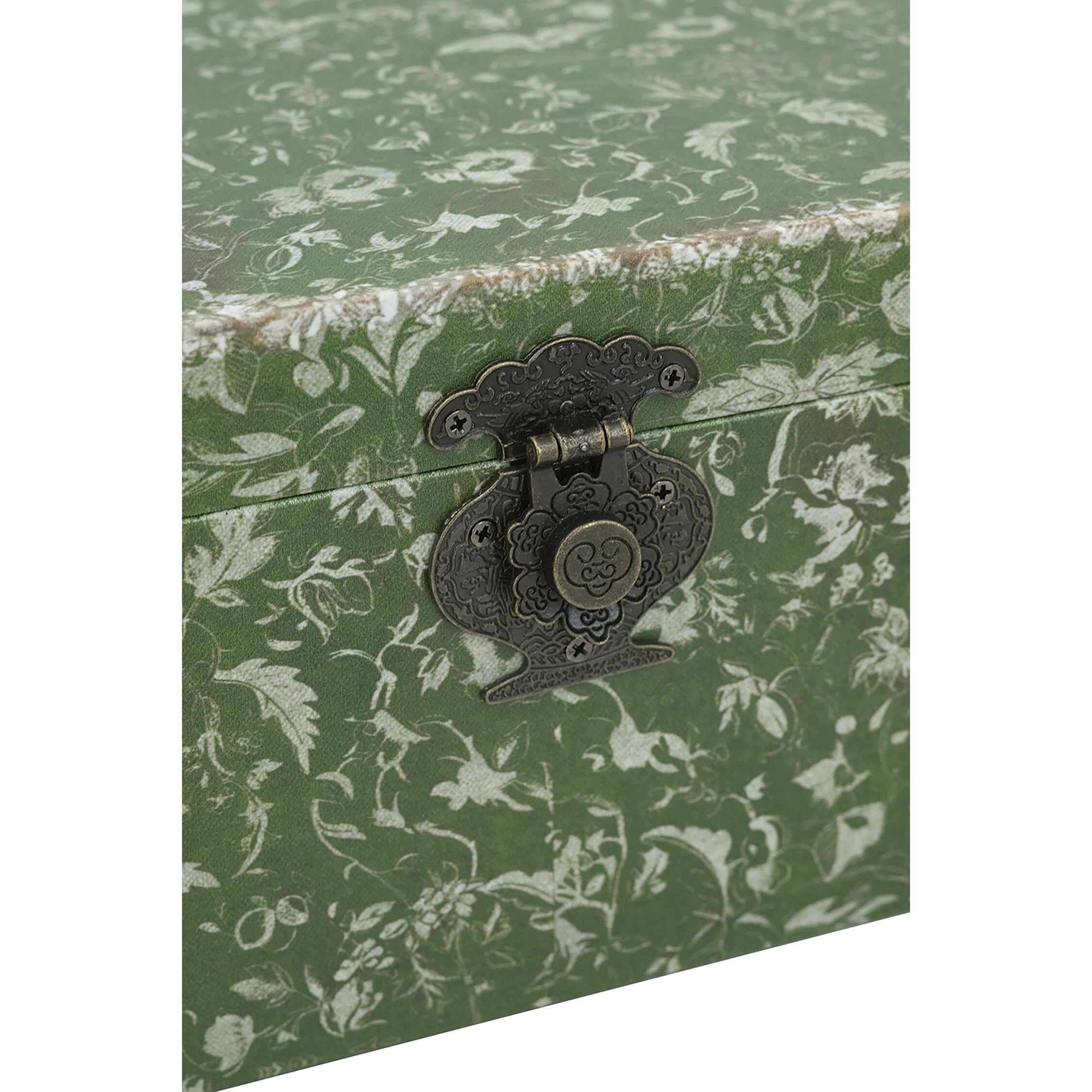 Anita Textured White/Brown/Green Decorative Boxes, Set of 3