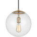 Abington 1 Light 12 inch Satin Brass Pendant Ceiling Light