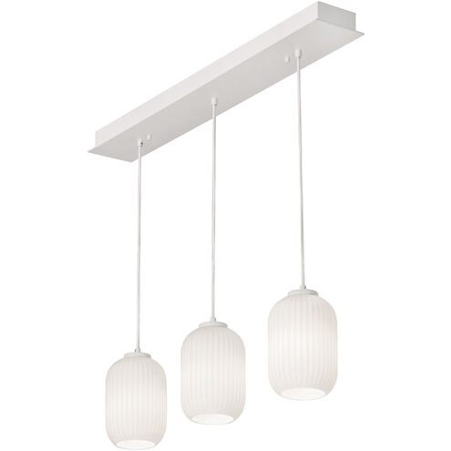 Callie 3 Light 36 inch White Linear Pendant Ceiling Light