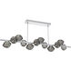 Mesa LED 72 inch Classic Silver Chandelier Ceiling Light in Smoke, 2700K LED, Twisted Branch